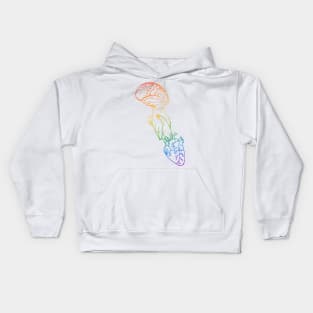 Brain DNA Heart Hand Balance Kids Hoodie